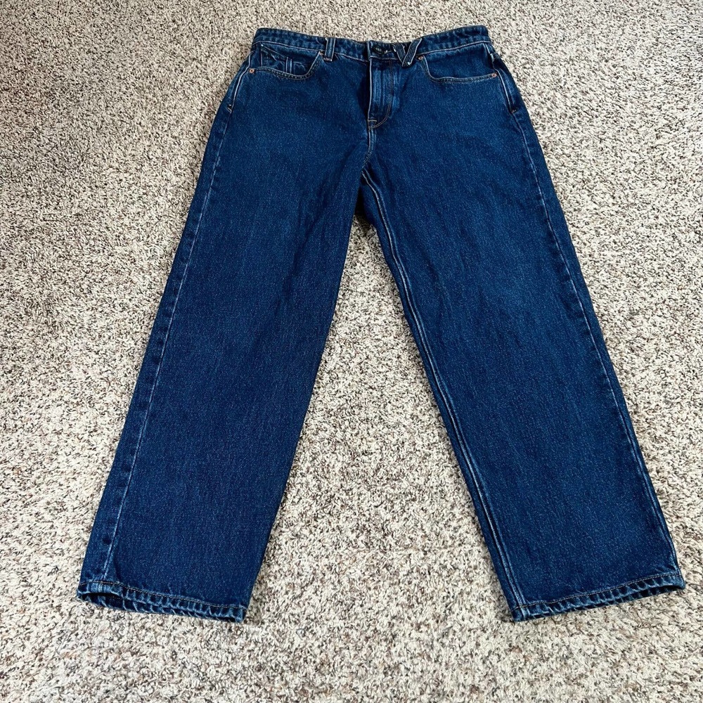 Volcom Men's Louie Lopez Jeans Size 31x30 Blue Tapered Straight Leg Medium Denim